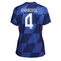 Maglie da calcio Croazia Josko Gvardiol #4 Seconda Maglia Femminile Europei 2024 Manica Corta